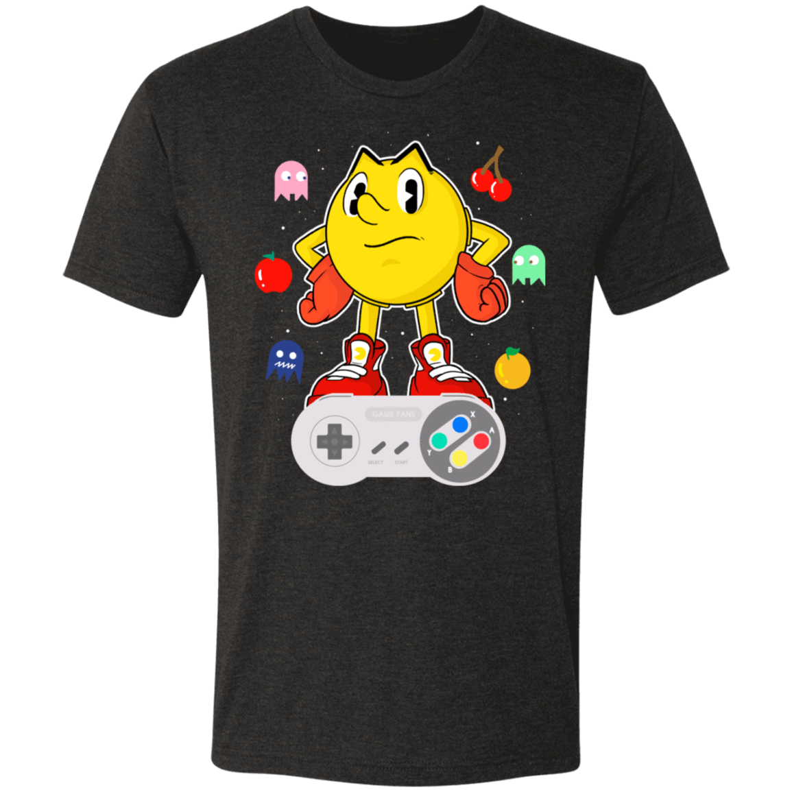 T-Shirts Vintage Black / S Lever Pac-Man Men's Triblend T-Shirt