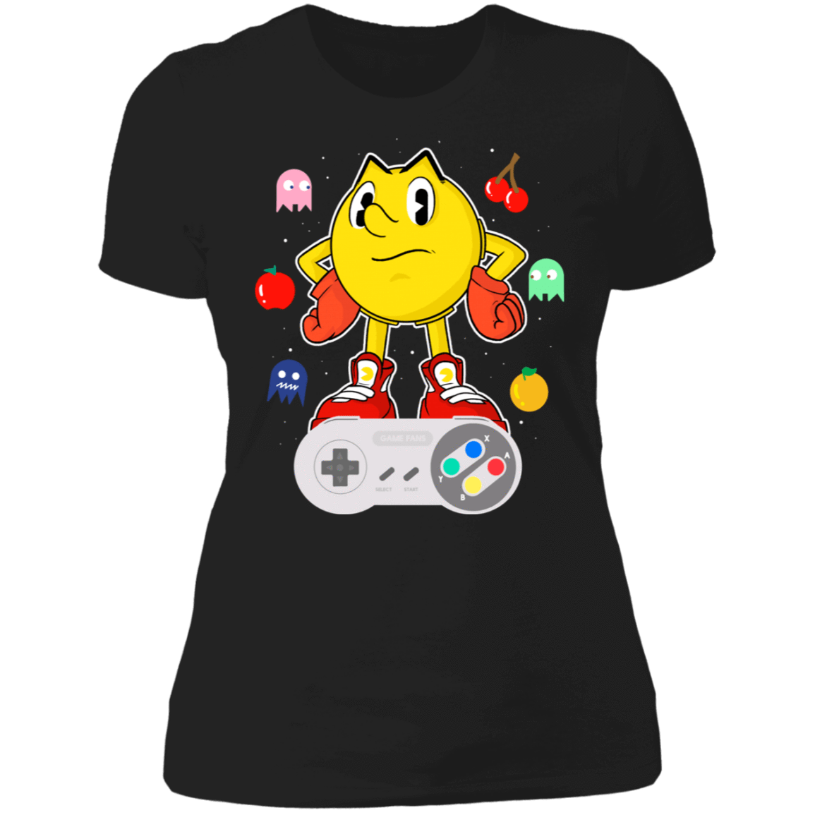 T-Shirts Black / X-Small Lever Pac-Man Women's Premium T-Shirt