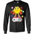 T-Shirts Black / YS Lever Pac-Man Youth Long Sleeve T-Shirt