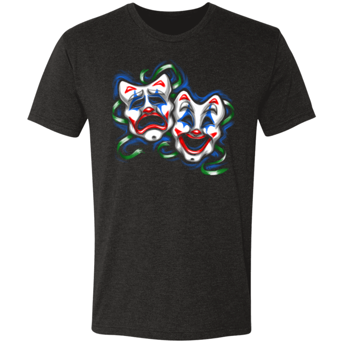 T-Shirts Vintage Black / S Life is a Comedy - Tragedy Men's Triblend T-Shirt