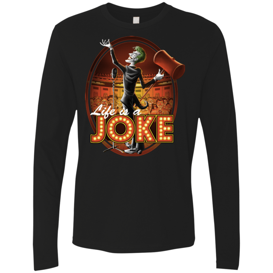 T-Shirts Black / Small Life Is A Joke Men's Premium Long Sleeve