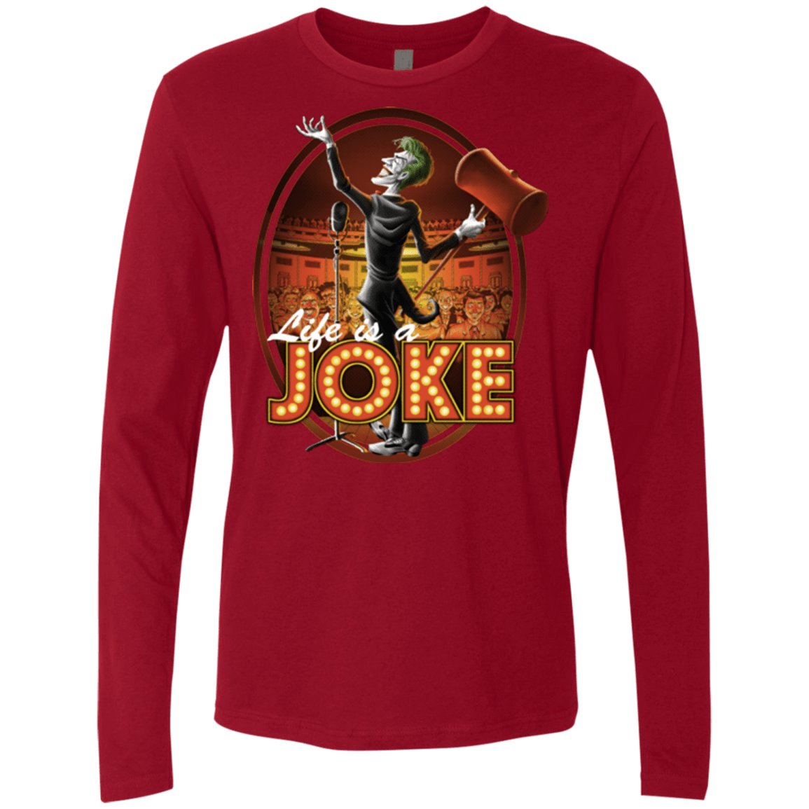 T-Shirts Cardinal / Small Life Is A Joke Men's Premium Long Sleeve