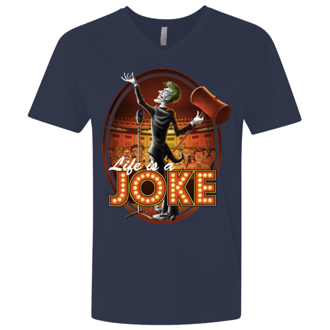 T-Shirts Midnight Navy / X-Small Life Is A Joke Men's Premium V-Neck