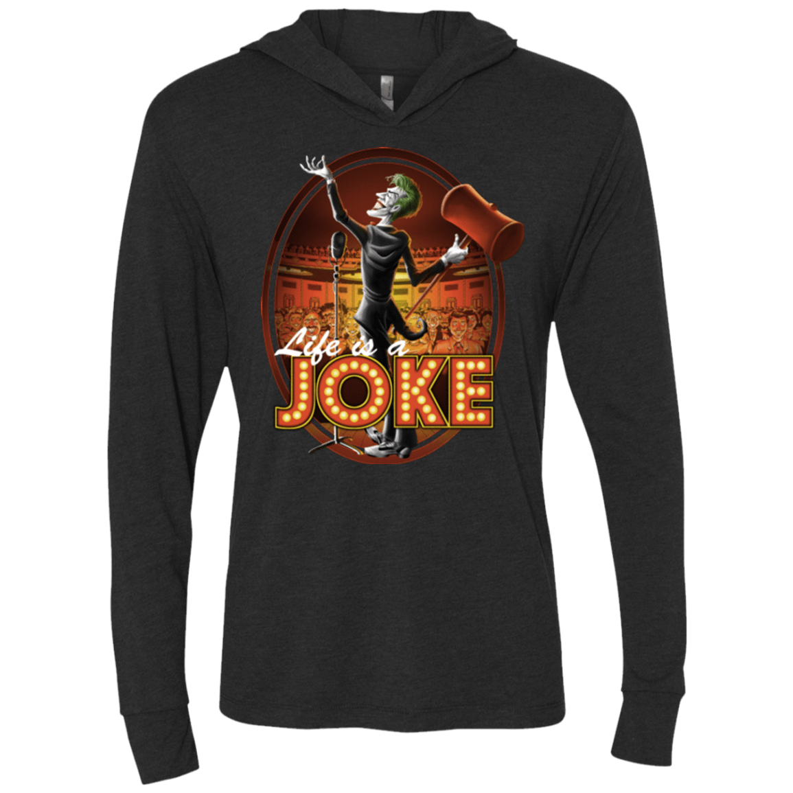 T-Shirts Vintage Black / X-Small Life Is A Joke Triblend Long Sleeve Hoodie Tee