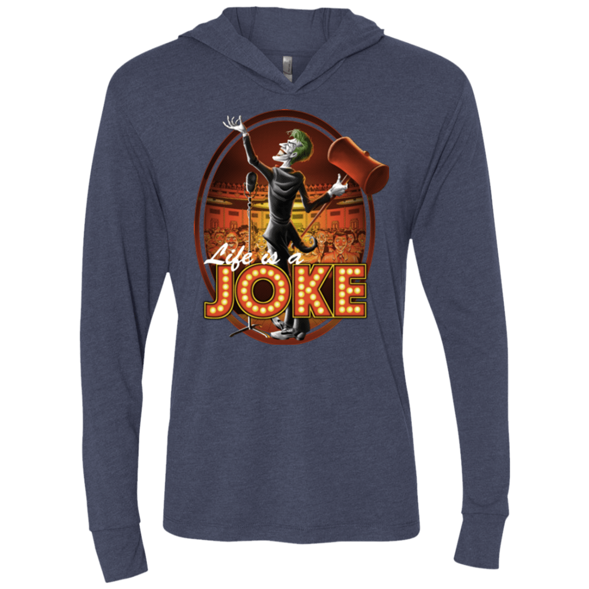T-Shirts Vintage Navy / X-Small Life Is A Joke Triblend Long Sleeve Hoodie Tee