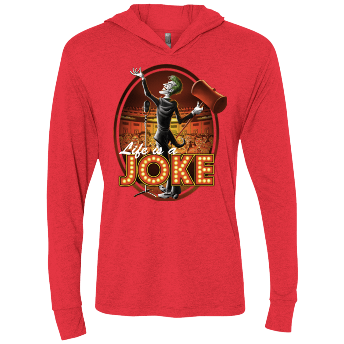 T-Shirts Vintage Red / X-Small Life Is A Joke Triblend Long Sleeve Hoodie Tee