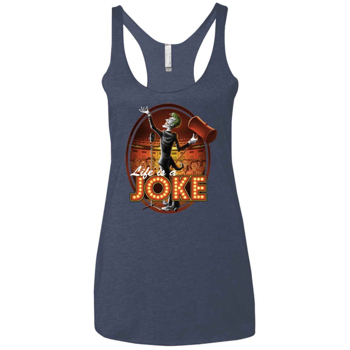 T-Shirts Vintage Navy / X-Small Life Is A Joke Women's Triblend Racerback Tank