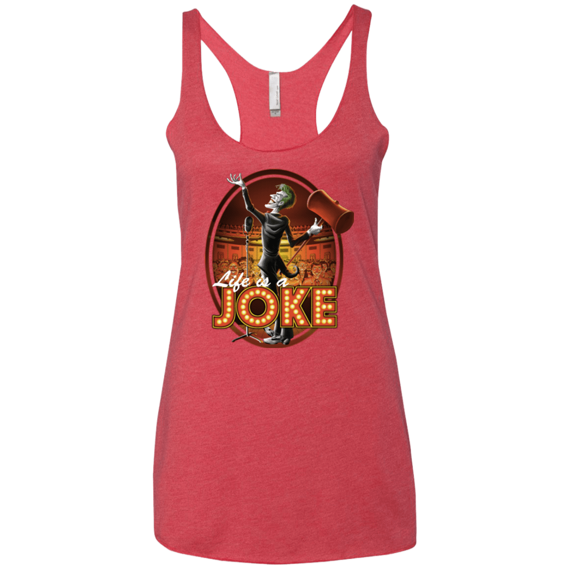 T-Shirts Vintage Red / X-Small Life Is A Joke Women's Triblend Racerback Tank