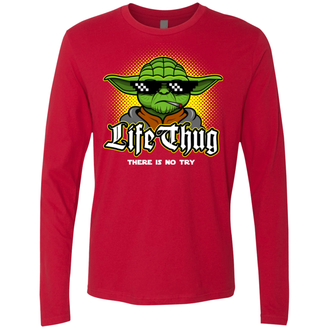 T-Shirts Red / Small Life thug Men's Premium Long Sleeve