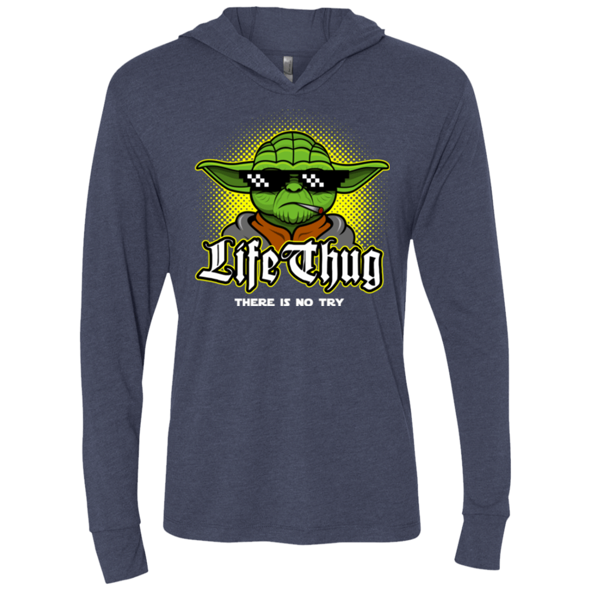 T-Shirts Vintage Navy / X-Small Life thug Triblend Long Sleeve Hoodie Tee