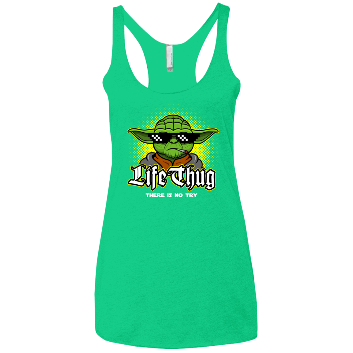 T-Shirts Envy / X-Small Life thug Women's Triblend Racerback Tank