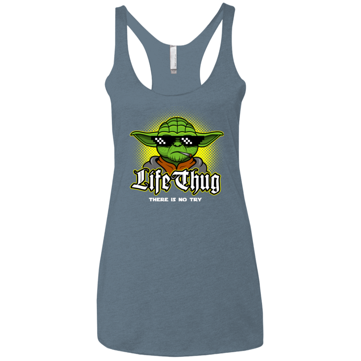 T-Shirts Indigo / X-Small Life thug Women's Triblend Racerback Tank