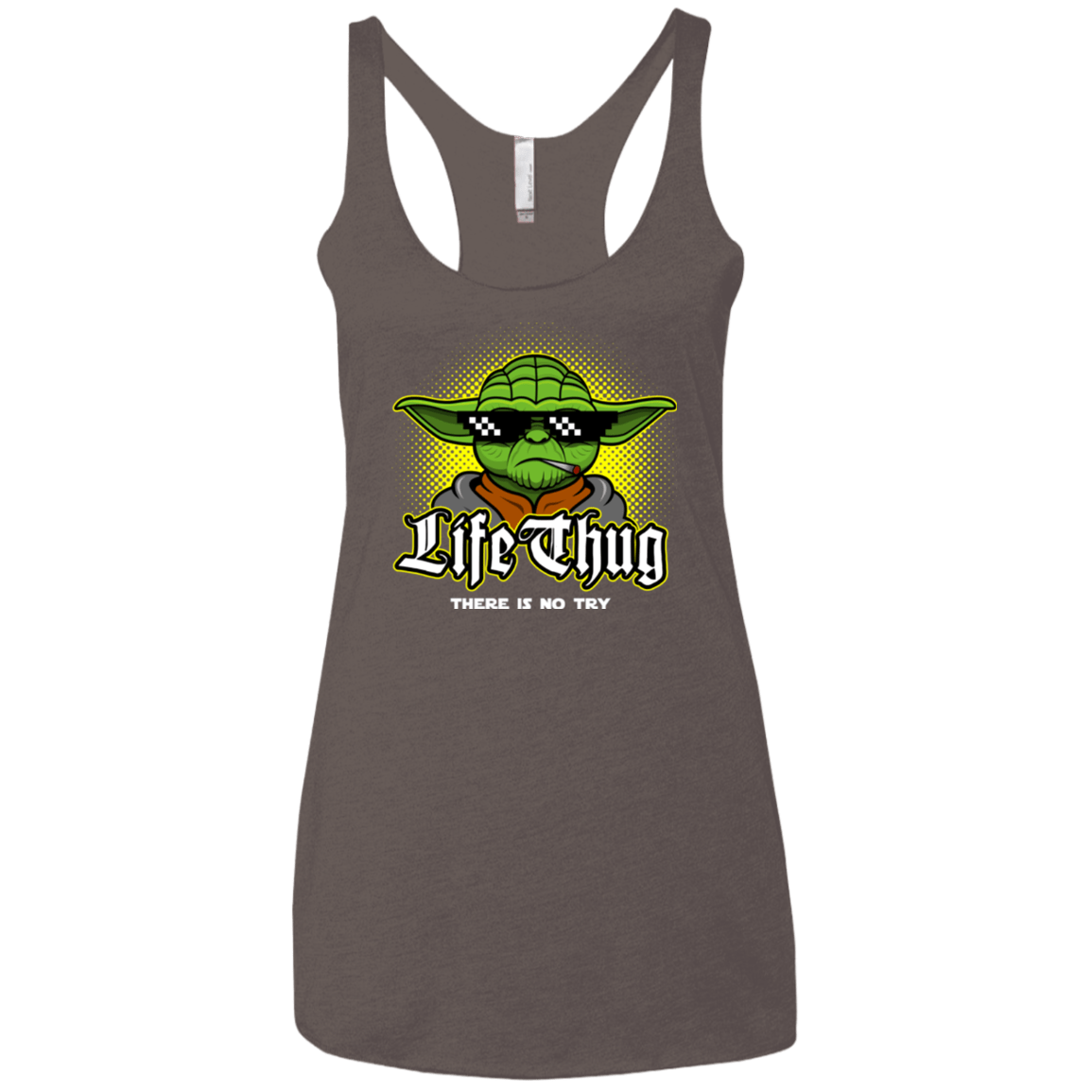 T-Shirts Macchiato / X-Small Life thug Women's Triblend Racerback Tank