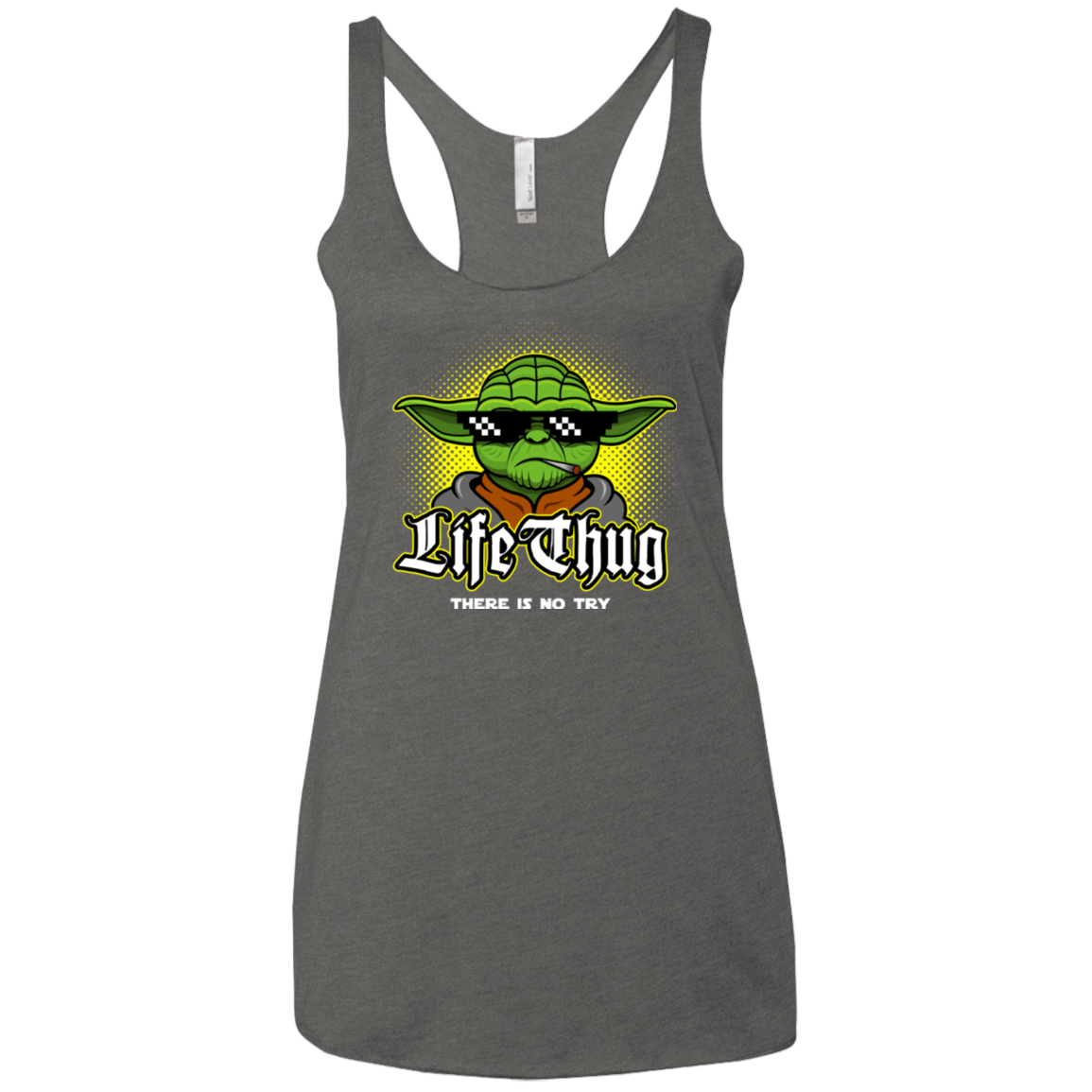 T-Shirts Premium Heather / X-Small Life thug Women's Triblend Racerback Tank