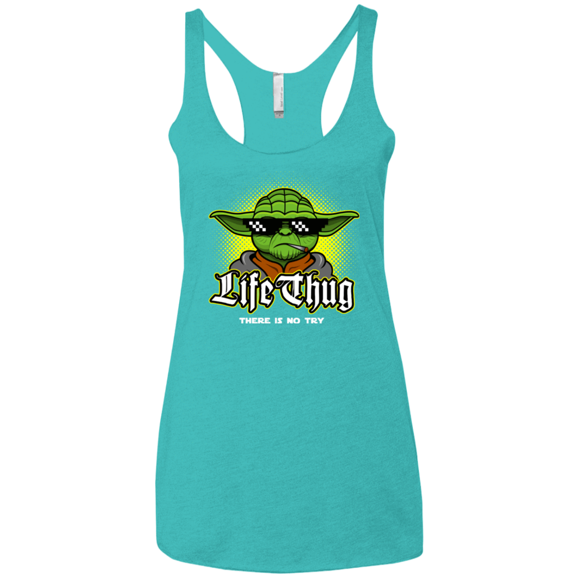 T-Shirts Tahiti Blue / X-Small Life thug Women's Triblend Racerback Tank
