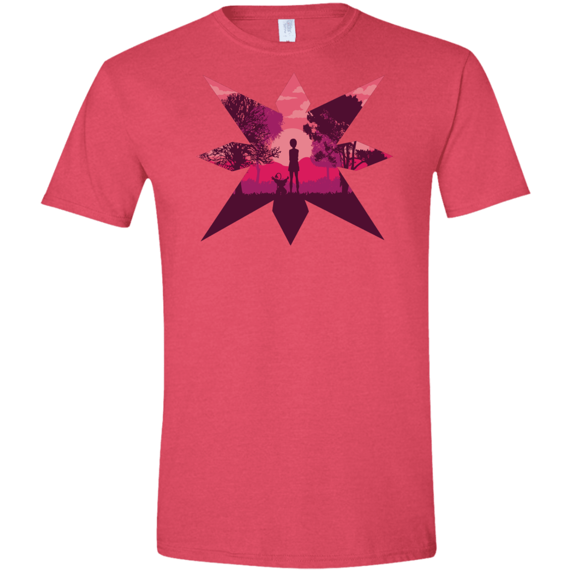 T-Shirts Heather Red / S Light Men's Semi-Fitted Softstyle