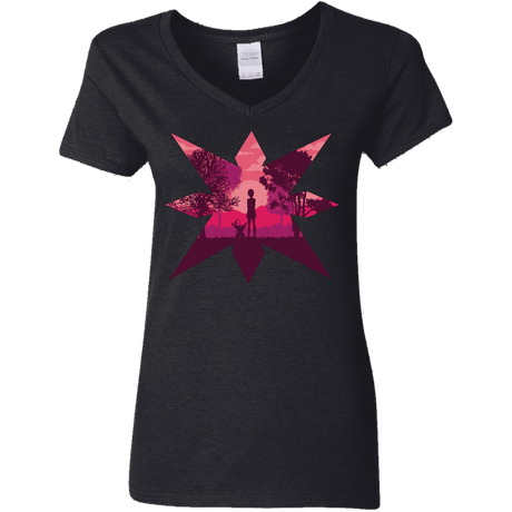 T-Shirts Black / S Light Women's V-Neck T-Shirt