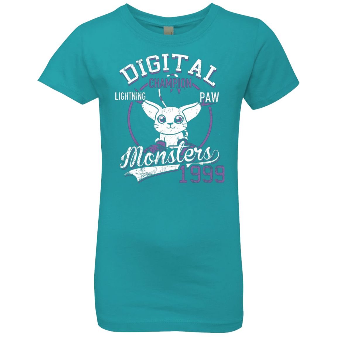 T-Shirts Tahiti Blue / YXS Lightning Paw Girls Premium T-Shirt