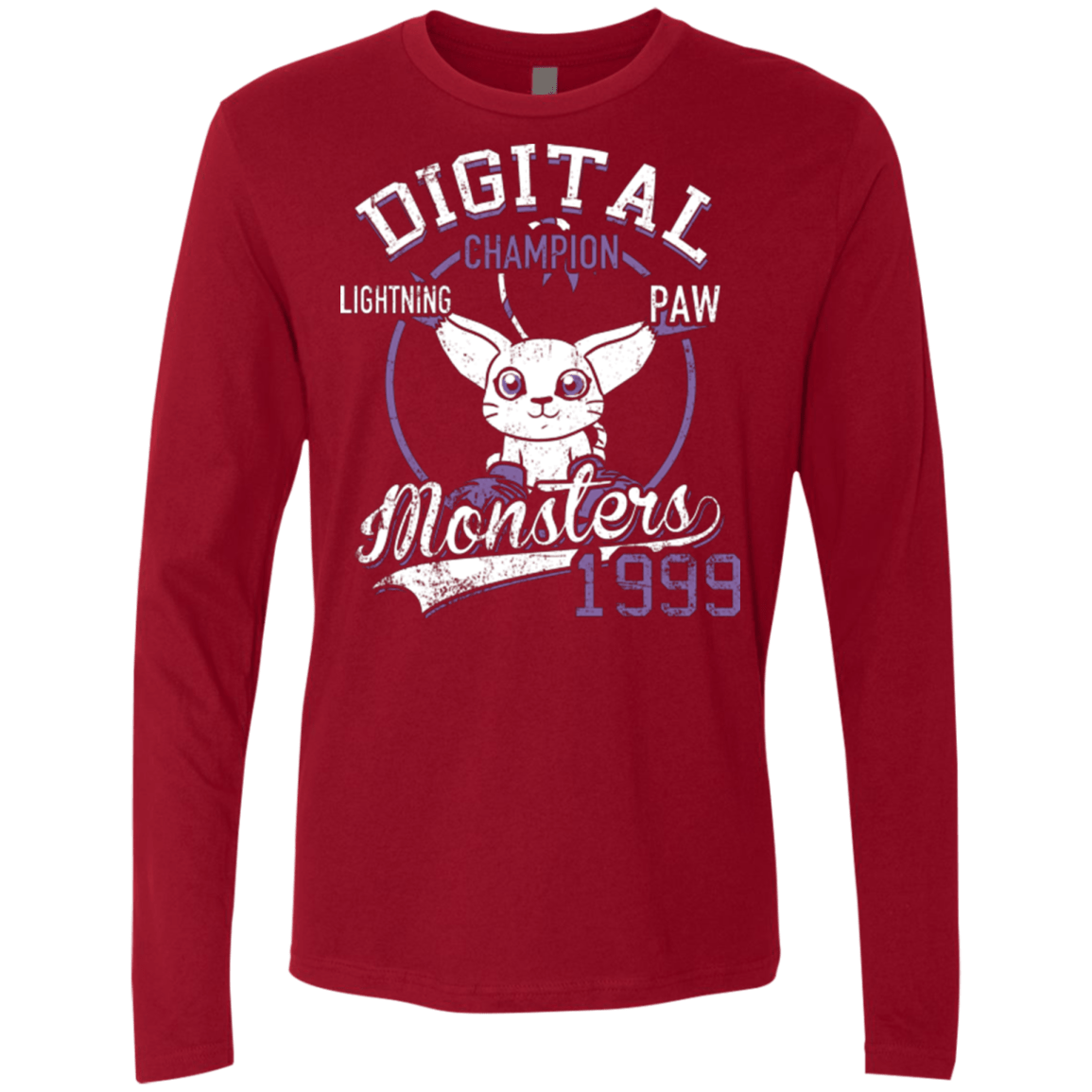 T-Shirts Cardinal / Small Lightning Paw Men's Premium Long Sleeve