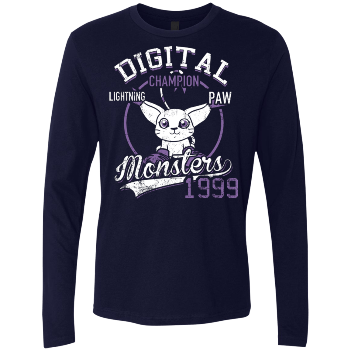T-Shirts Midnight Navy / Small Lightning Paw Men's Premium Long Sleeve