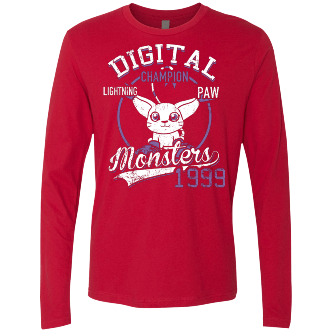 T-Shirts Red / Small Lightning Paw Men's Premium Long Sleeve