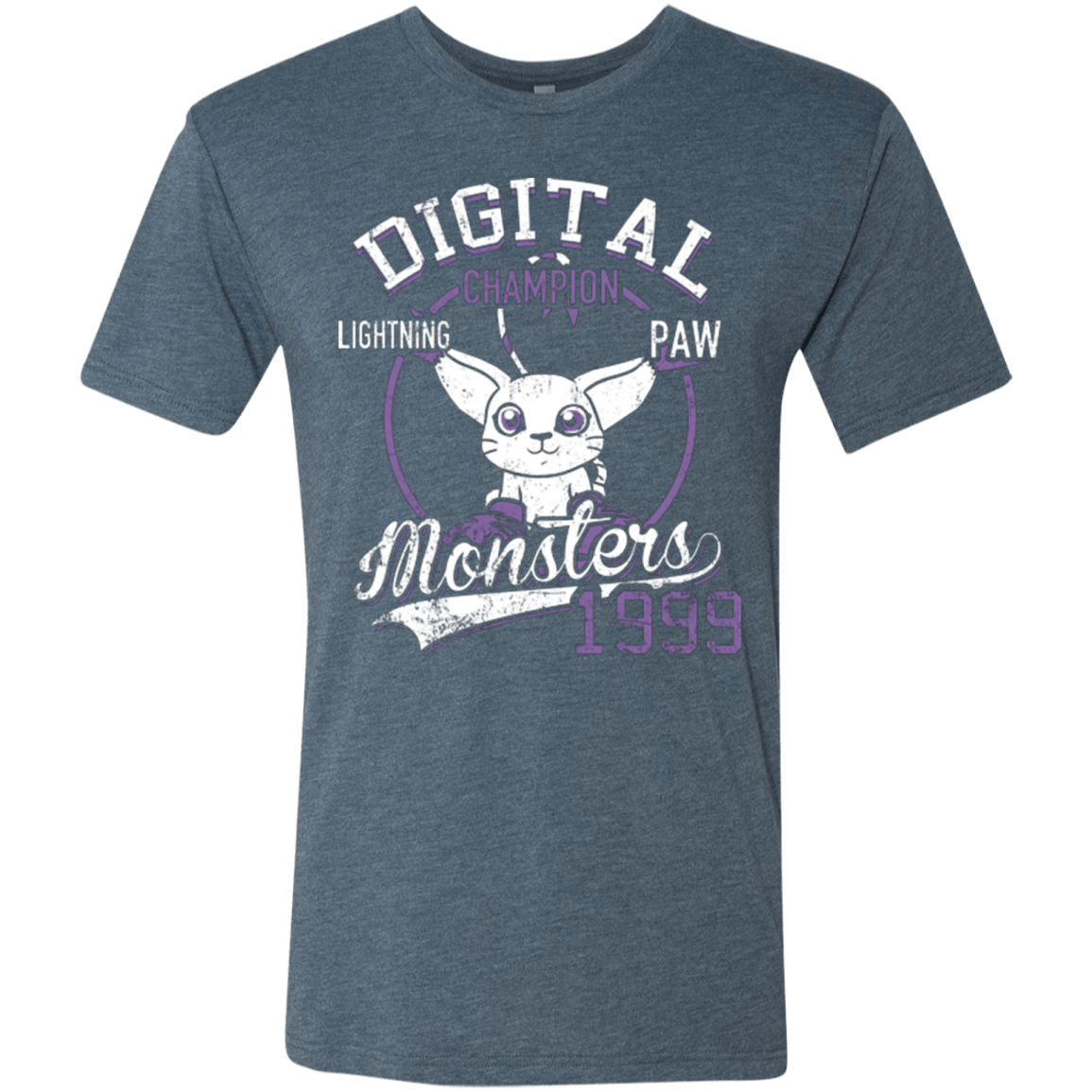 T-Shirts Indigo / Small Lightning Paw Men's Triblend T-Shirt