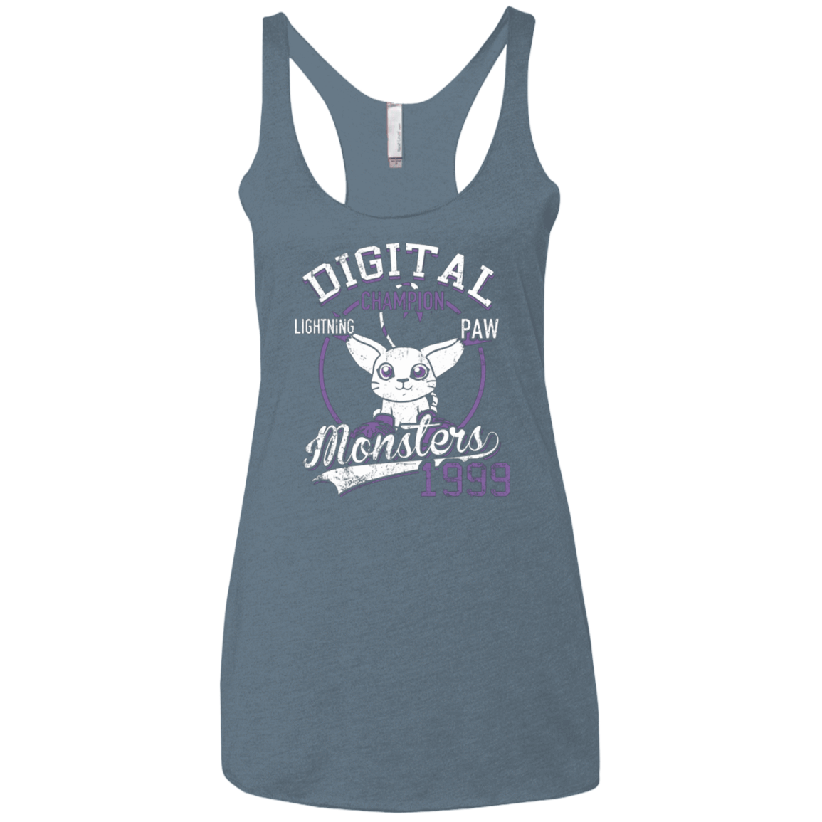 T-Shirts Indigo / X-Small Lightning Paw Women's Triblend Racerback Tank