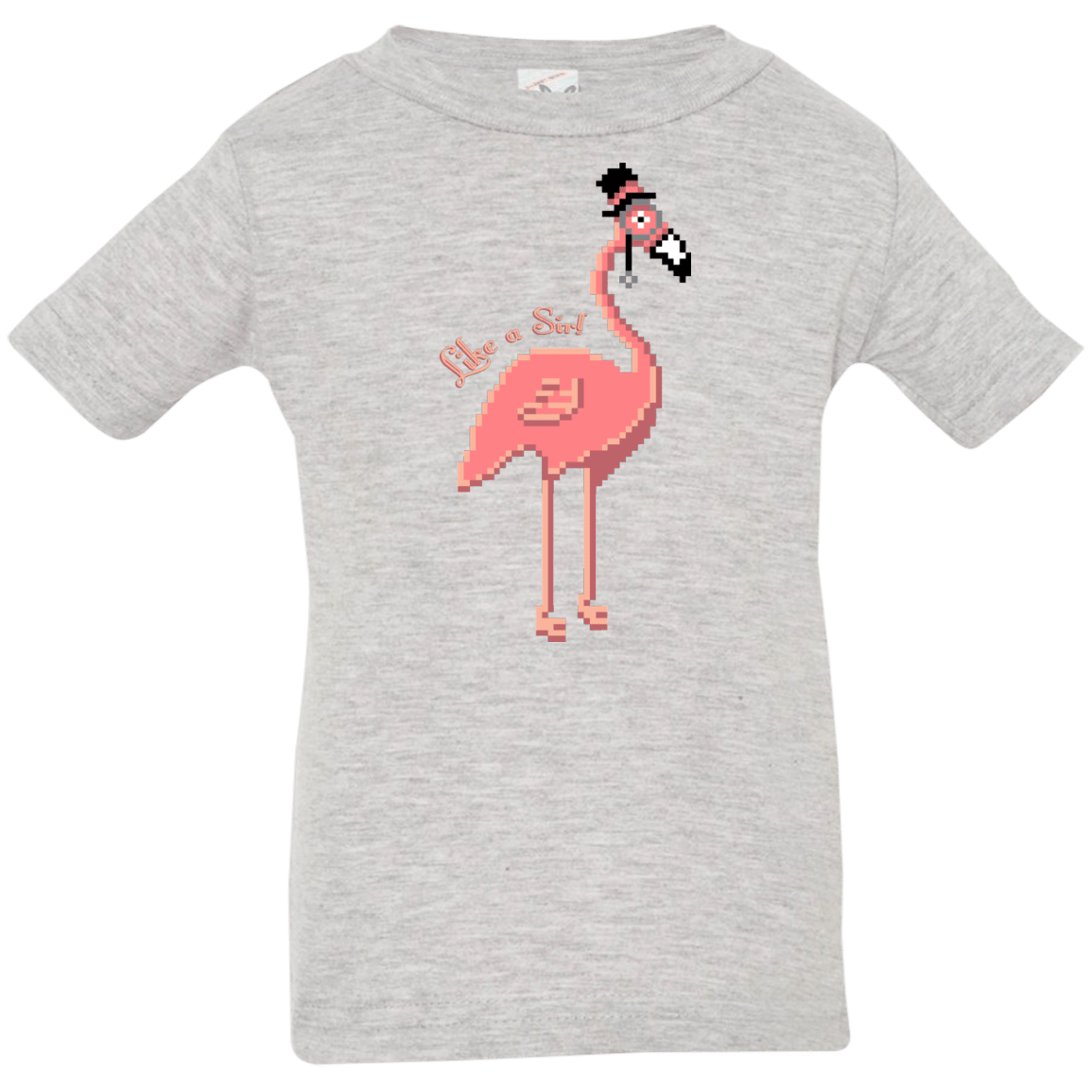T-Shirts Heather Grey / 6 Months LikeASir Flamingo Infant Premium T-Shirt