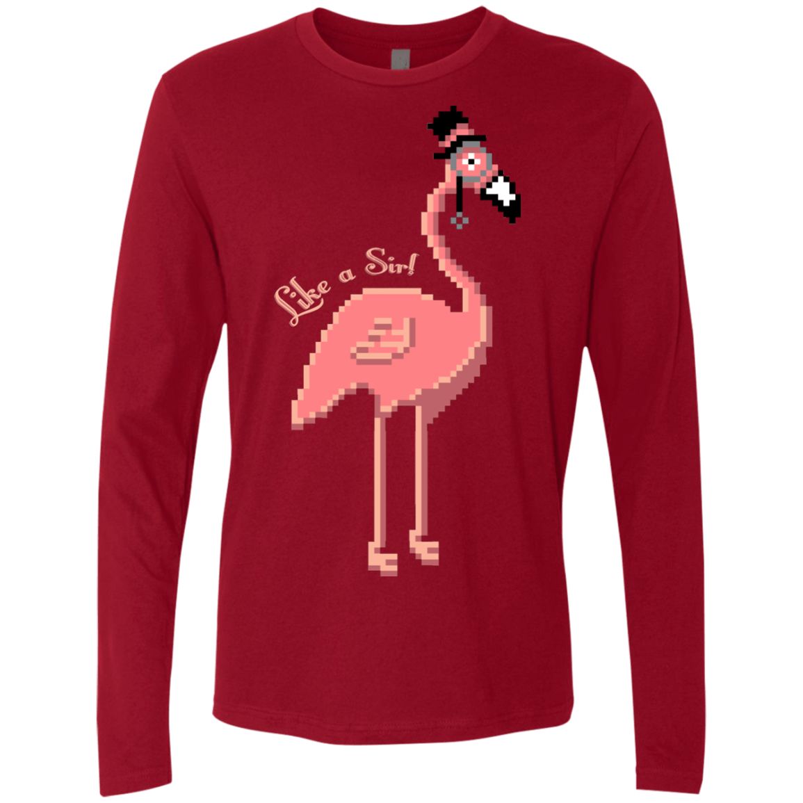 T-Shirts Cardinal / S LikeASir Flamingo Men's Premium Long Sleeve