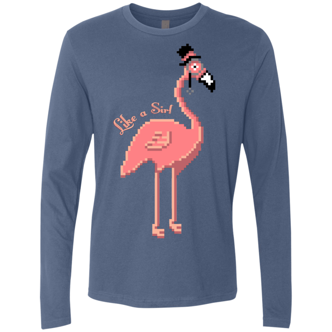 T-Shirts Indigo / S LikeASir Flamingo Men's Premium Long Sleeve
