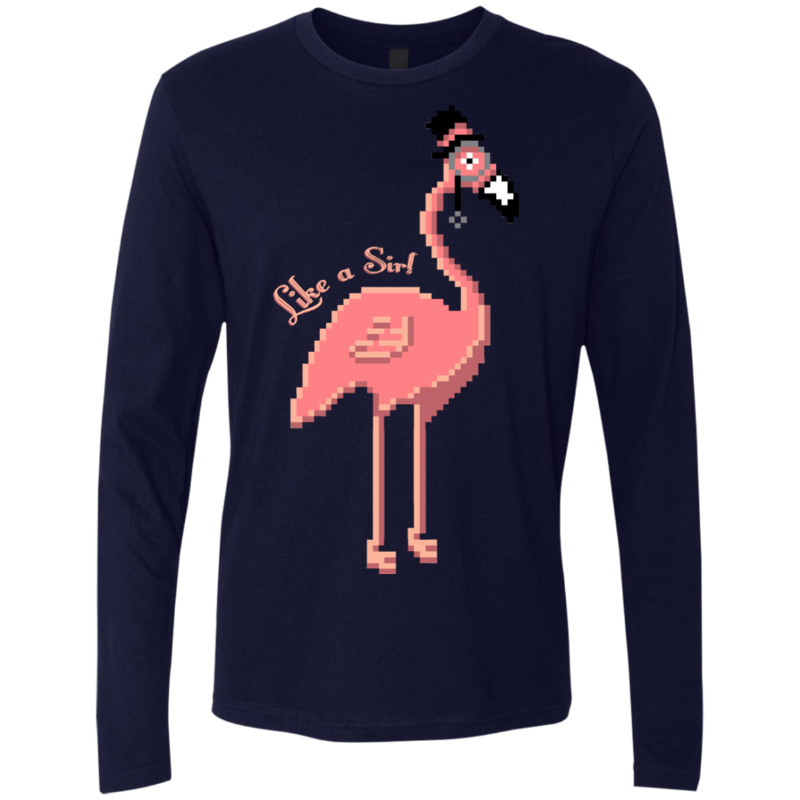 T-Shirts Midnight Navy / S LikeASir Flamingo Men's Premium Long Sleeve