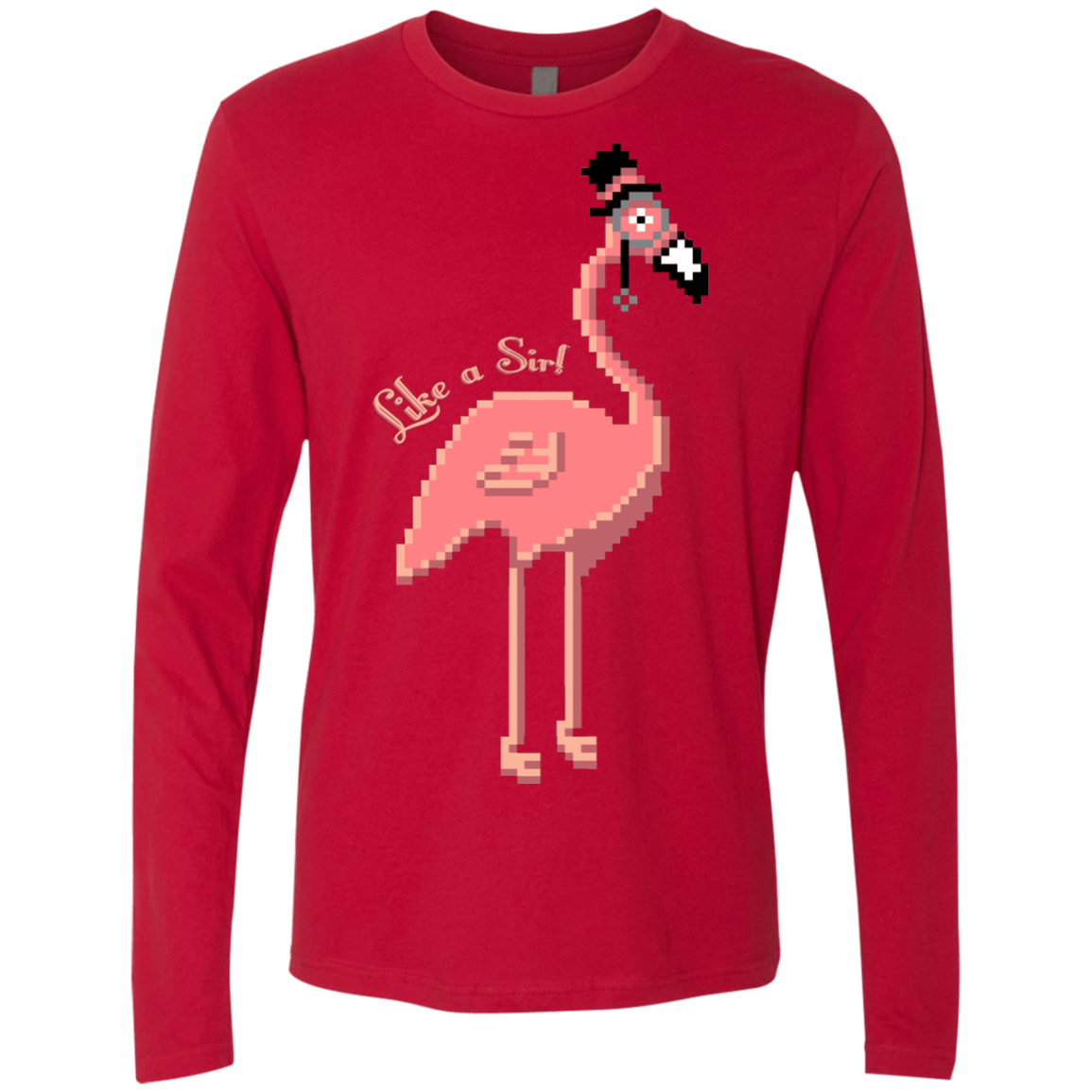 T-Shirts Red / S LikeASir Flamingo Men's Premium Long Sleeve