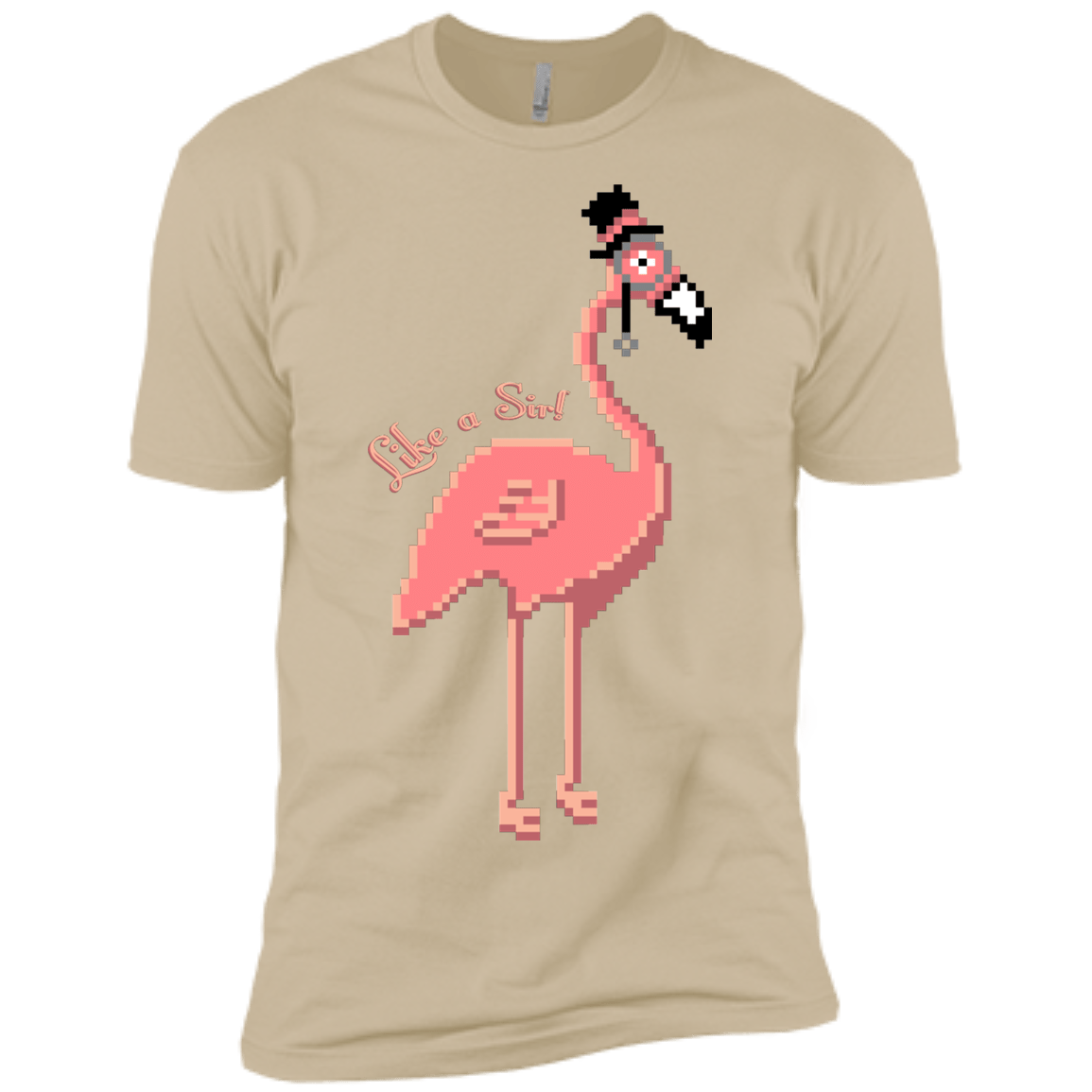 T-Shirts Sand / X-Small LikeASir Flamingo Men's Premium T-Shirt