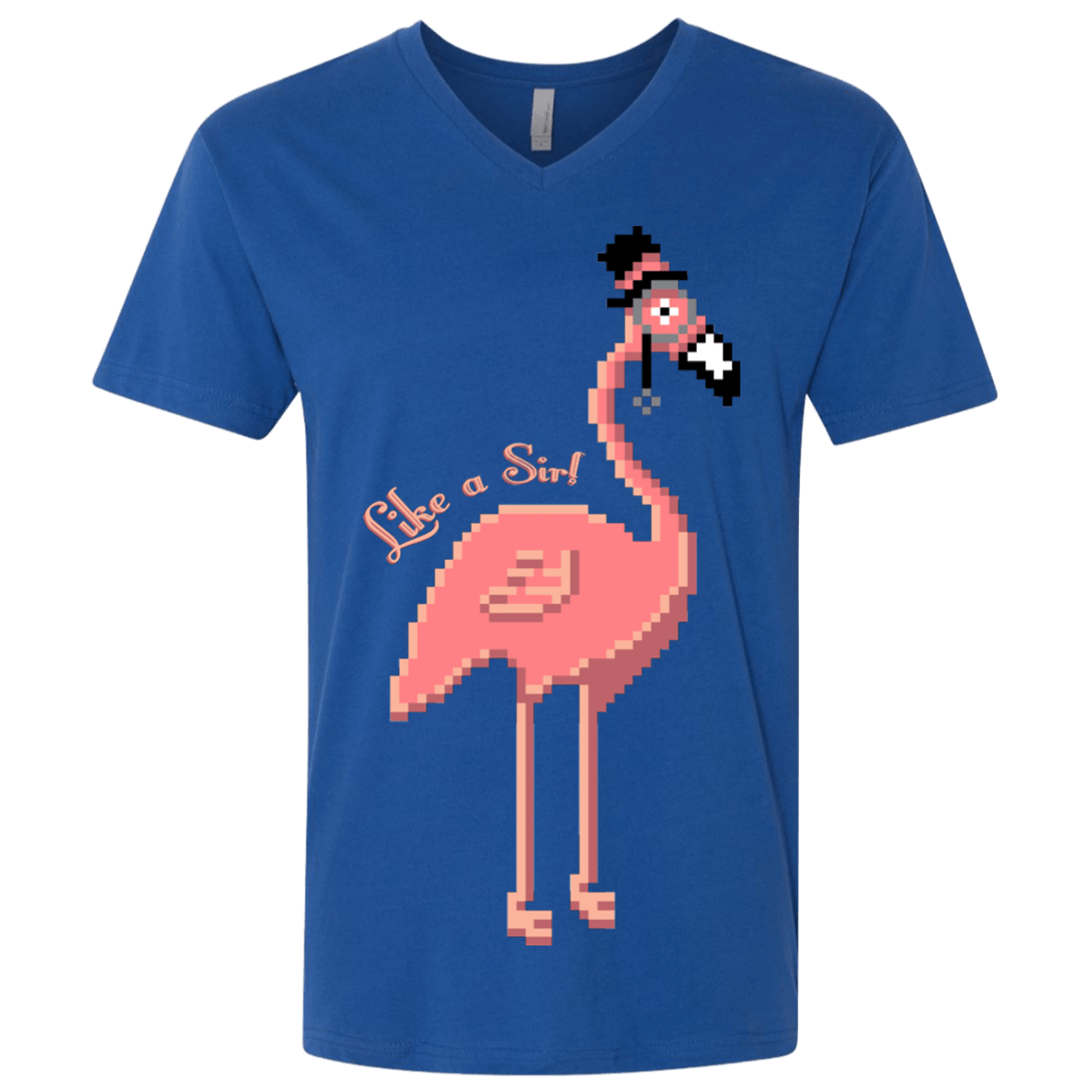 T-Shirts Royal / X-Small LikeASir Flamingo Men's Premium V-Neck