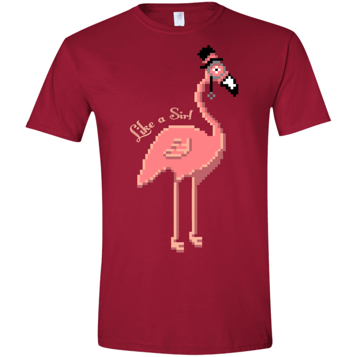 T-Shirts Cardinal Red / S LikeASir Flamingo Men's Semi-Fitted Softstyle