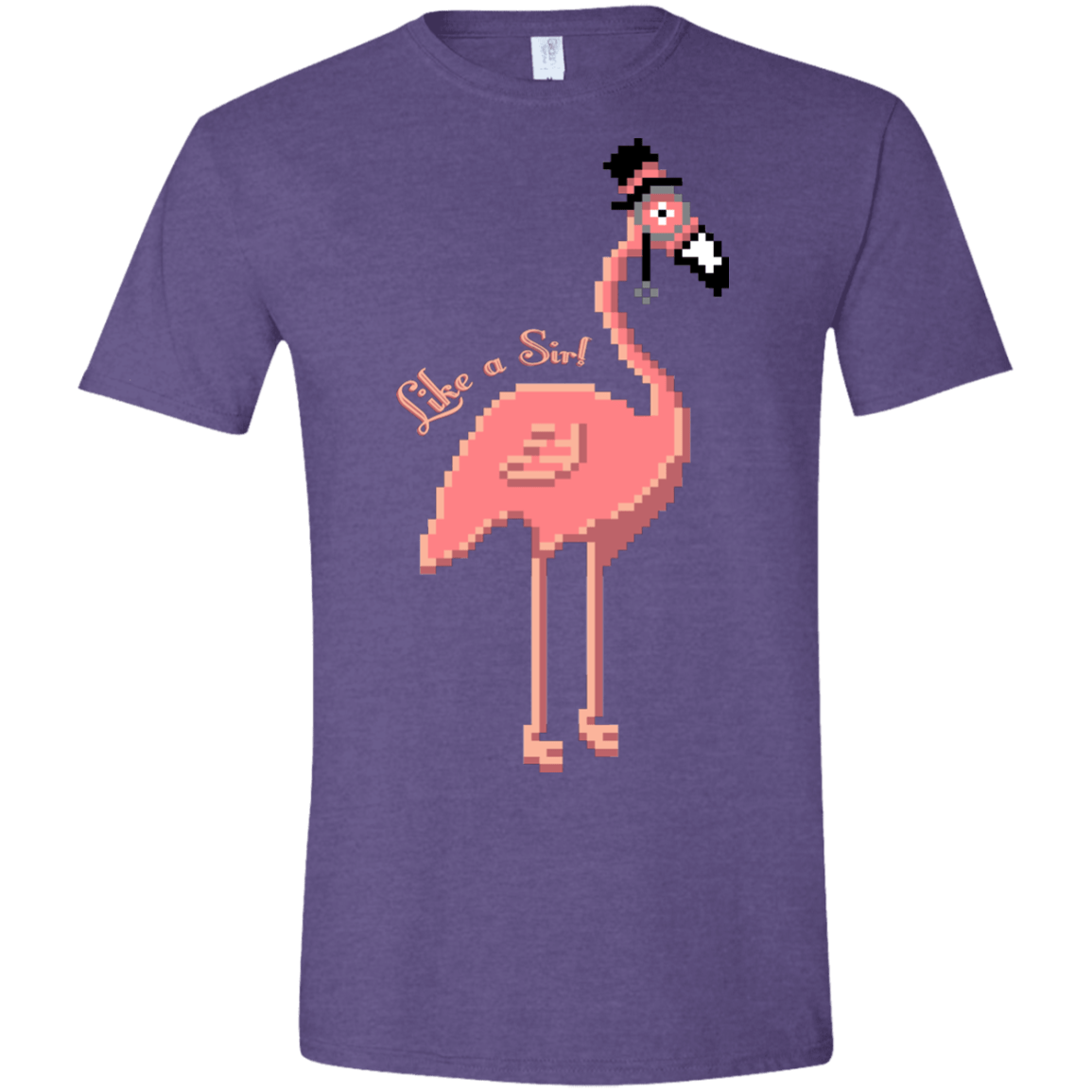 T-Shirts Heather Purple / S LikeASir Flamingo Men's Semi-Fitted Softstyle