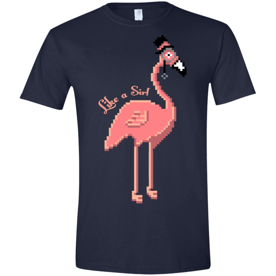 T-Shirts Navy / X-Small LikeASir Flamingo Men's Semi-Fitted Softstyle