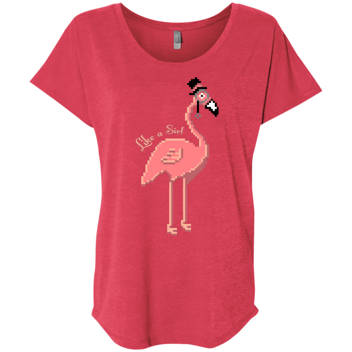 T-Shirts Vintage Red / X-Small LikeASir Flamingo Triblend Dolman Sleeve