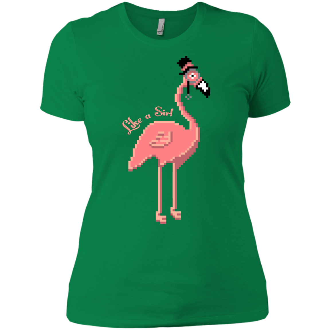 T-Shirts Kelly Green / X-Small LikeASir Flamingo Women's Premium T-Shirt
