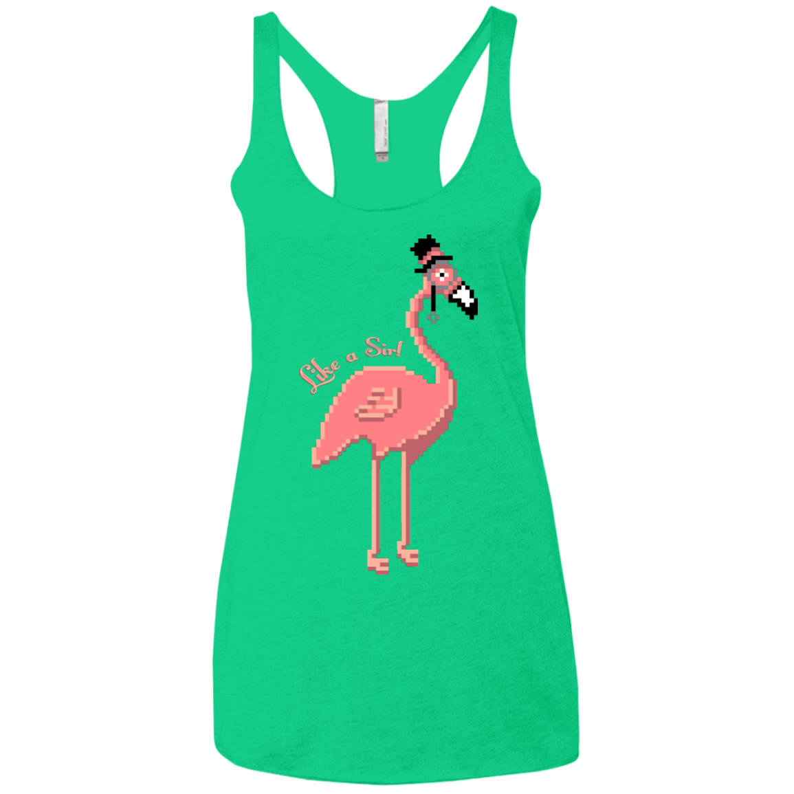 T-Shirts Envy / X-Small LikeASir Flamingo Women's Triblend Racerback Tank