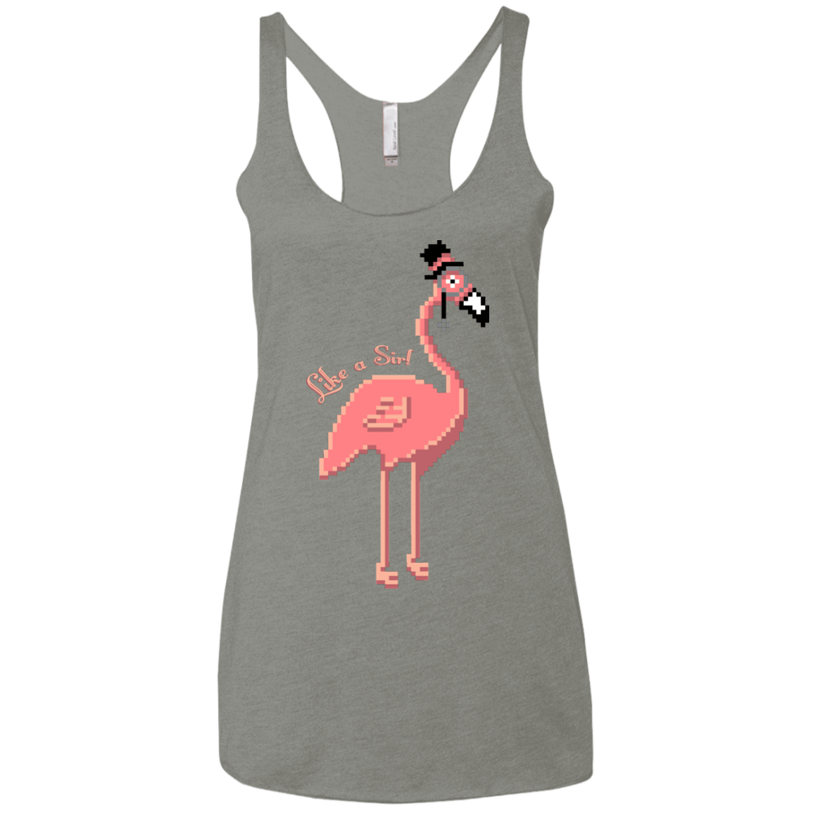 T-Shirts Venetian Grey / X-Small LikeASir Flamingo Women's Triblend Racerback Tank