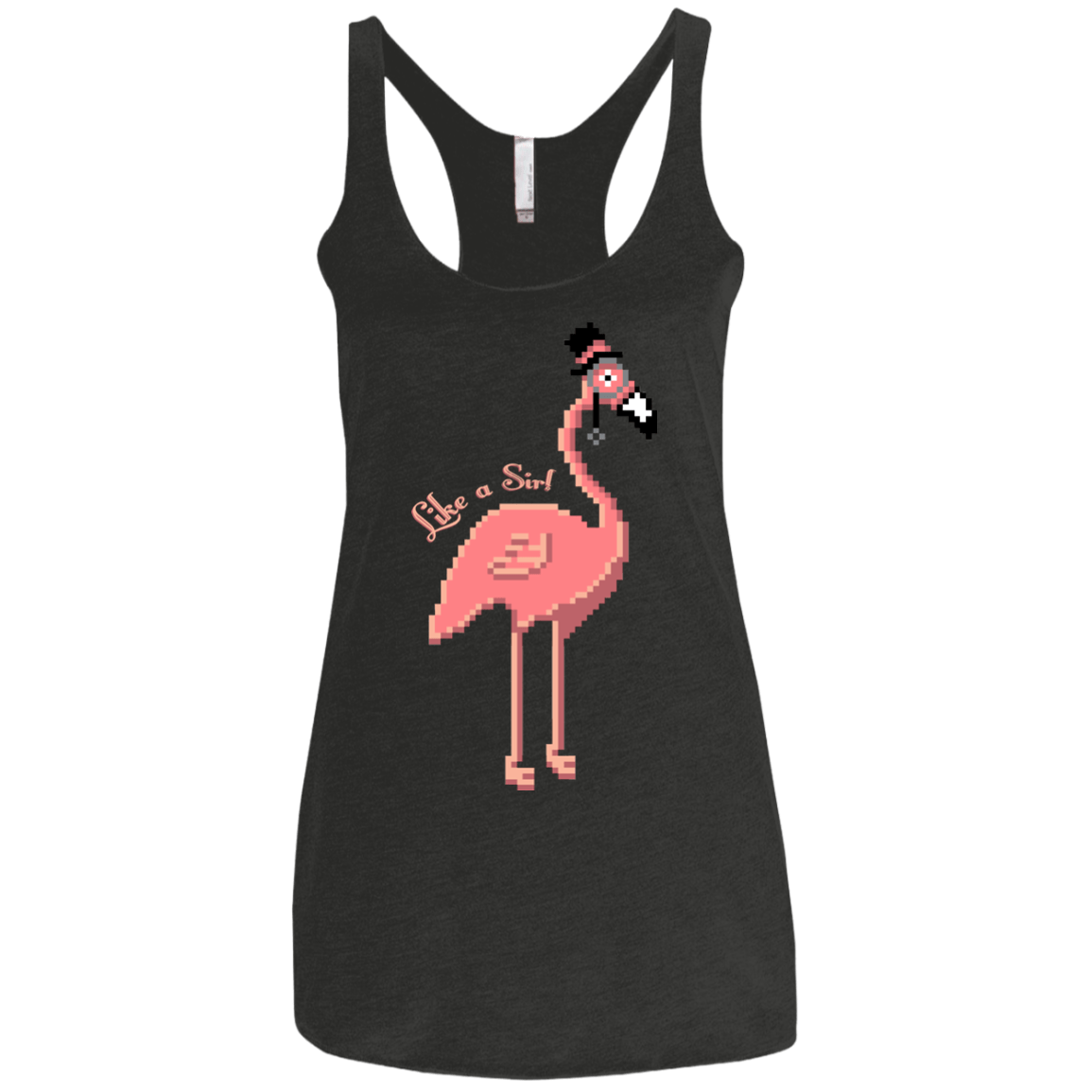 T-Shirts Vintage Black / X-Small LikeASir Flamingo Women's Triblend Racerback Tank
