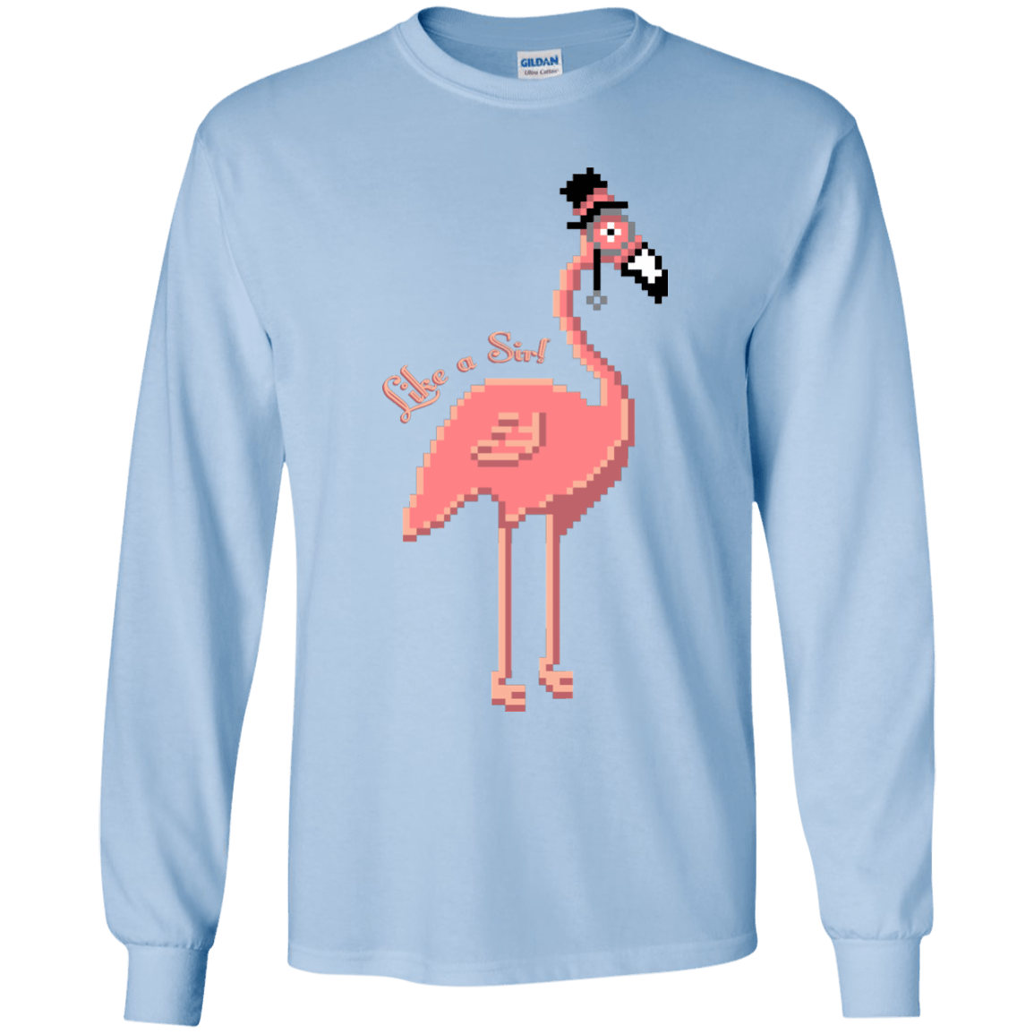 T-Shirts Light Blue / YS LikeASir Flamingo Youth Long Sleeve T-Shirt