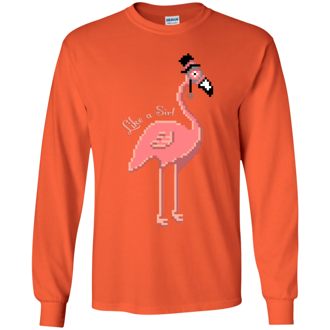 T-Shirts Orange / YS LikeASir Flamingo Youth Long Sleeve T-Shirt