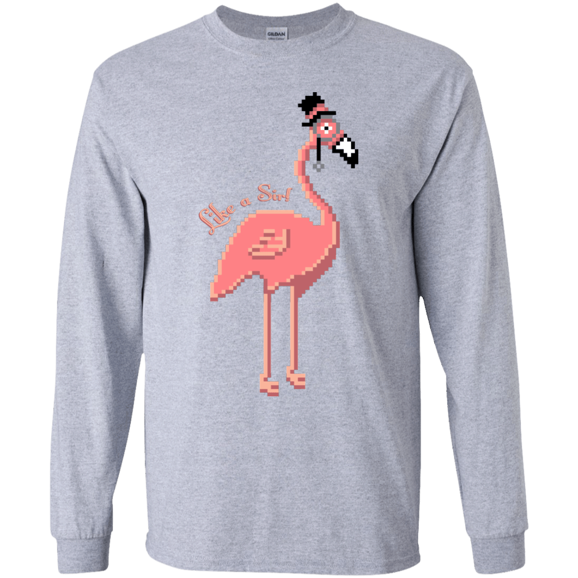 T-Shirts Sport Grey / YS LikeASir Flamingo Youth Long Sleeve T-Shirt