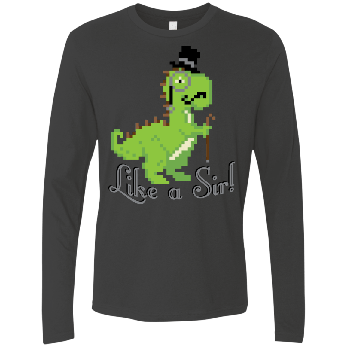 T-Shirts Heavy Metal / S LikeASir T-Rex Men's Premium Long Sleeve