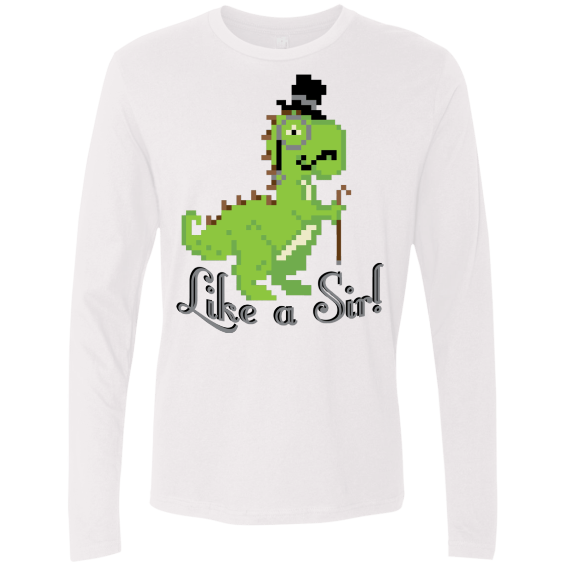 T-Shirts White / S LikeASir T-Rex Men's Premium Long Sleeve