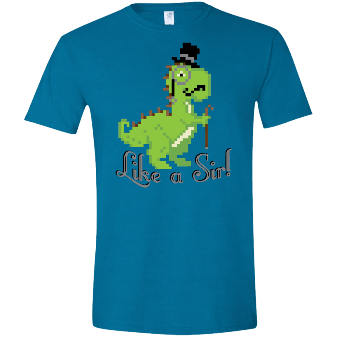 T-Shirts Antique Sapphire / S LikeASir T-Rex Men's Semi-Fitted Softstyle