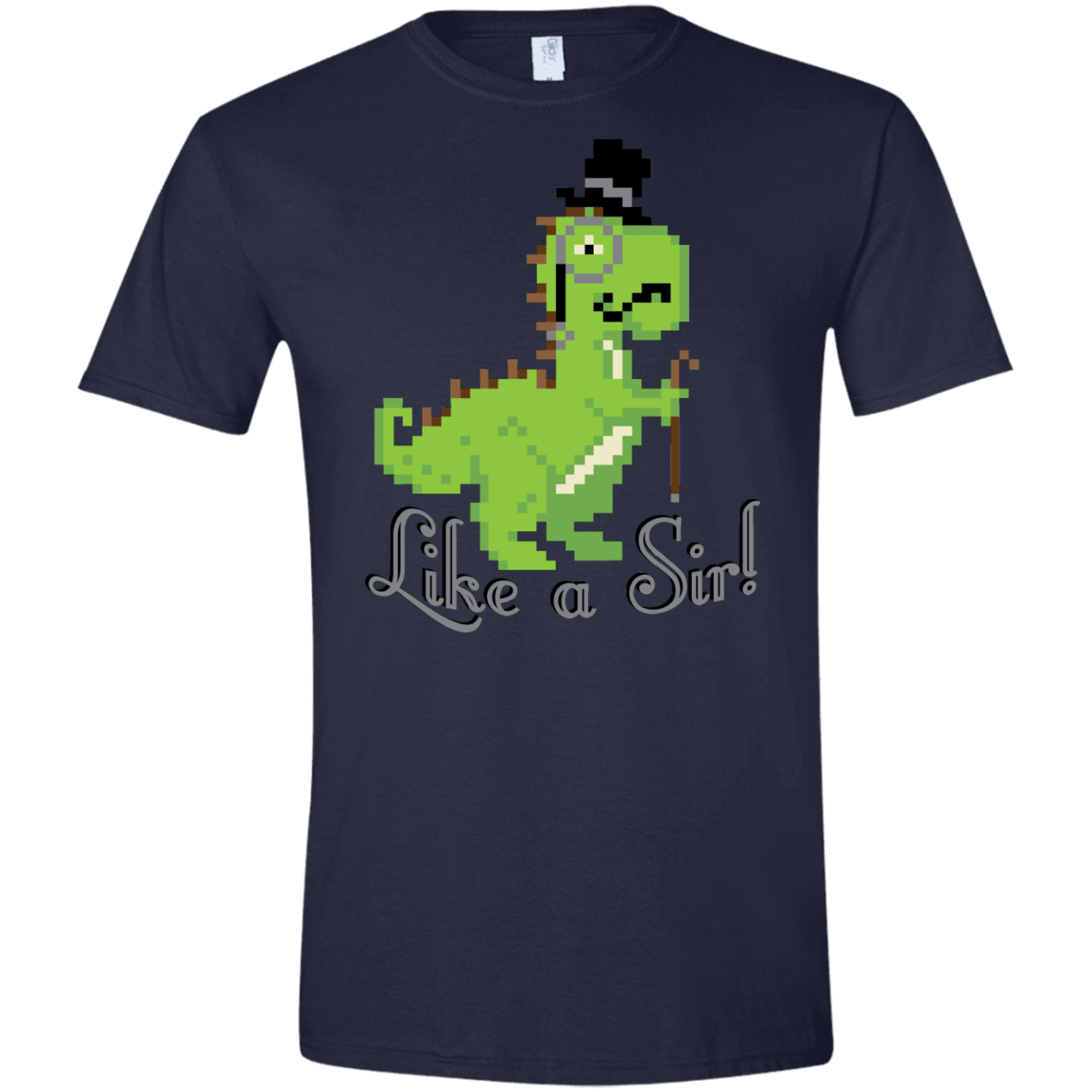 T-Shirts Navy / X-Small LikeASir T-Rex Men's Semi-Fitted Softstyle