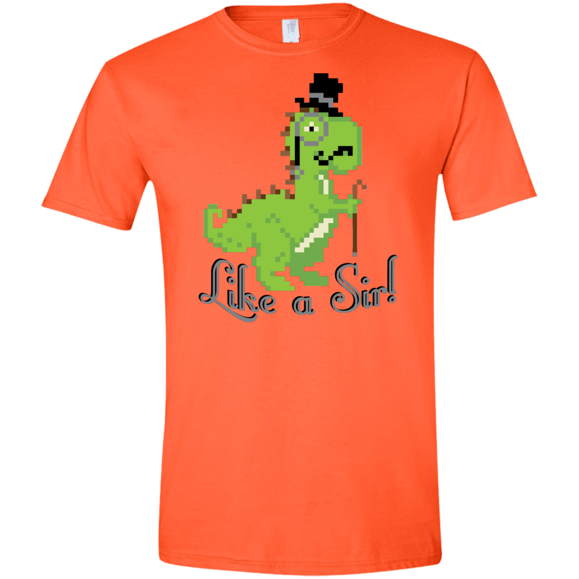 T-Shirts Orange / S LikeASir T-Rex Men's Semi-Fitted Softstyle